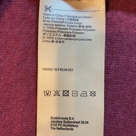 Scotch & Soda Linen/Polyester Floral Print Top Loose Fit Short Sleeve Size L - Picture 9 of 9